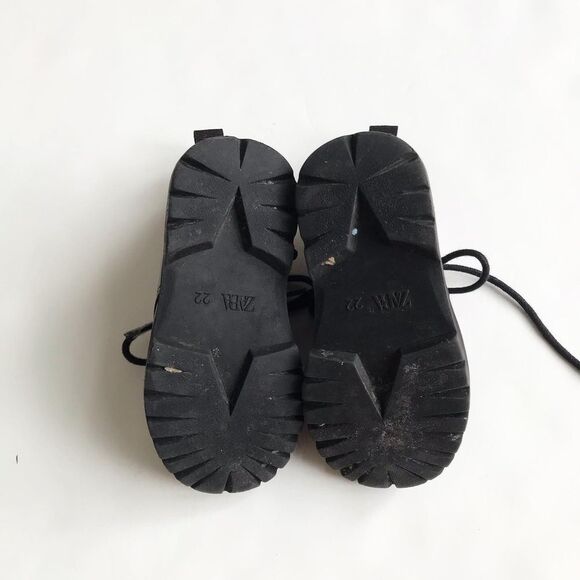 ZARA plum patent combat boots VGUC size 22(6.5) - Picture 6 of 6